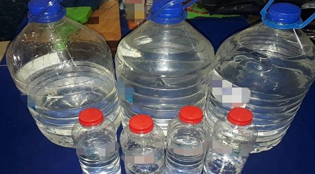 İş Yerinde 15 litre Kaçak Alkol Ele Geçirildi