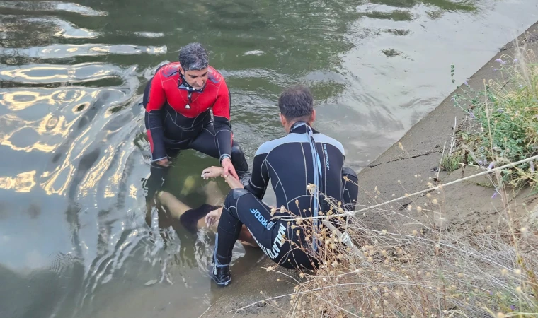 Malatya’da Malatya’da Sulama Kanalına Giren Genç Kanaladan Çıkamadı