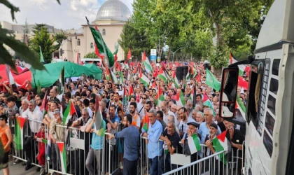 Malatya’da,Gazze Mitingine Yoğun Katılım