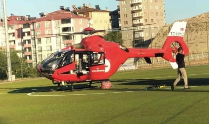 Malatya’da Hava Ambulansın Yoğun Mesaisi Devam Ediyor